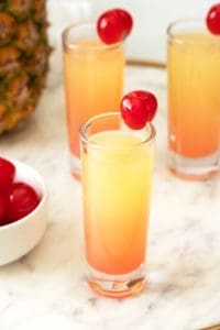 Shot Pineapple Upside Down Cake (Only 3 Ingredients)