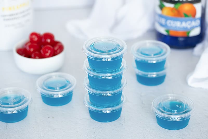 Blue Hawaiian Jello Shots - Foodie and Wine
